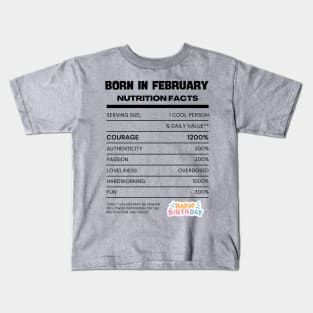 Born in february Kids T-Shirt